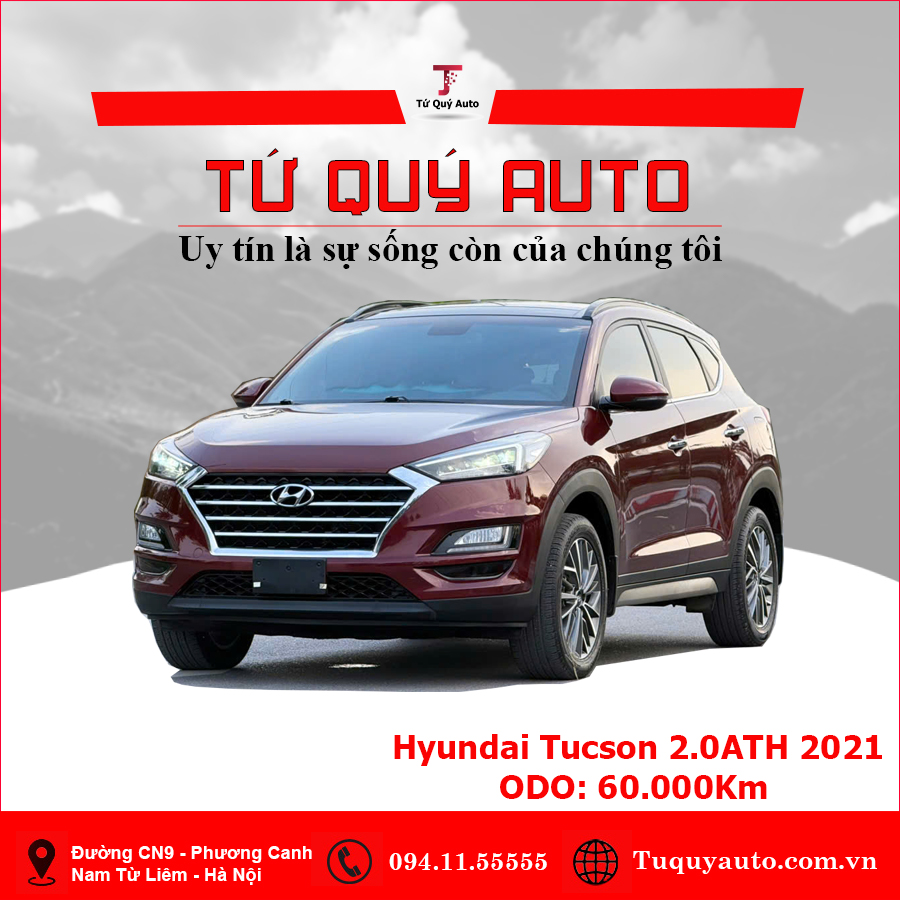 Xe Hyundai Tucson 2.0 AT Đặc biệt 2021 - Đỏ Mận