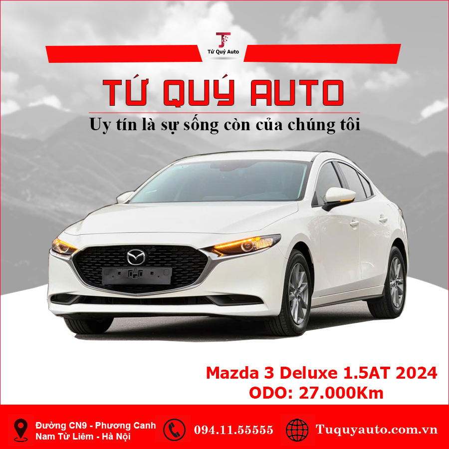 Xe Mazda 3 1.5L Deluxe 2024 - Trắng