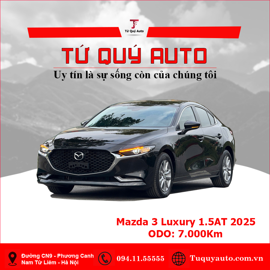 Xe Mazda 3 1.5L Luxury 2025 - Đen