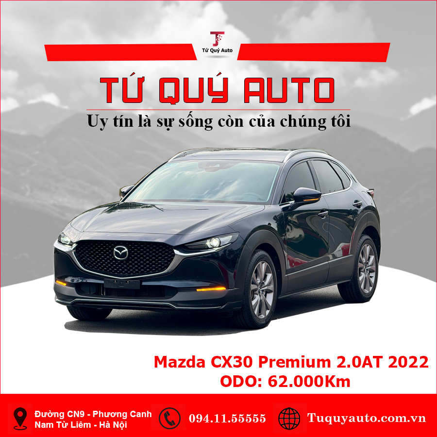 Xe Mazda CX 30 Premium 2.0 AT 2022 - Xanh Đen