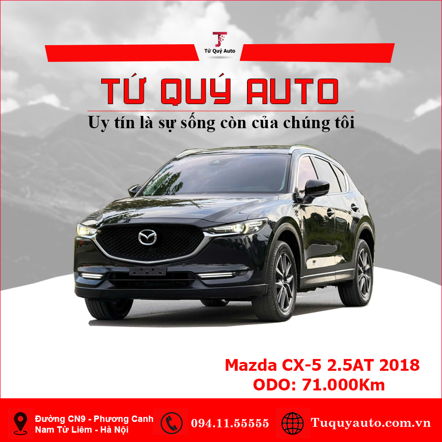 Xe Mazda CX5 2.5 AT 2WD 2018 - Đen