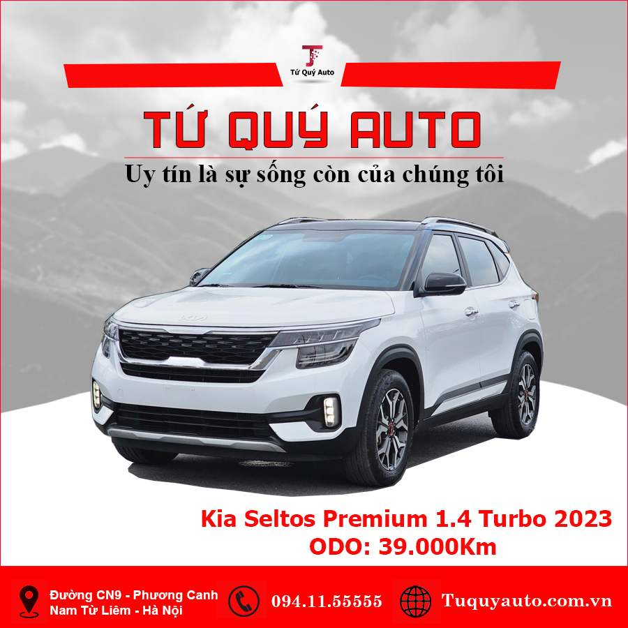 Xe Kia Seltos Premium 1.4 AT 2023 - Trắng