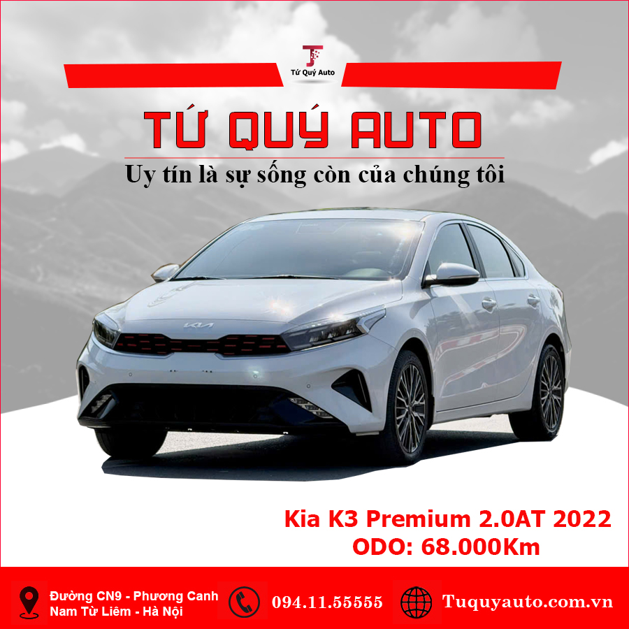 Xe Kia K3 Premium 2.0 AT 2022 - Trắng