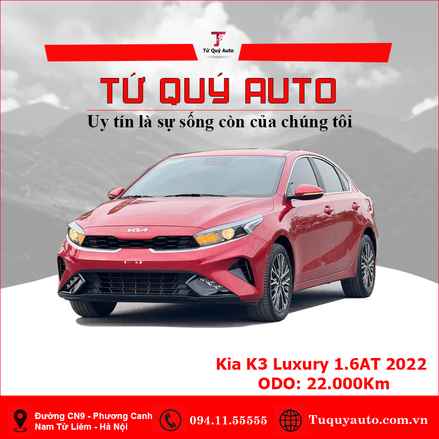 Xe Kia K3 Luxury 1.6 AT 2022 - Đỏ
