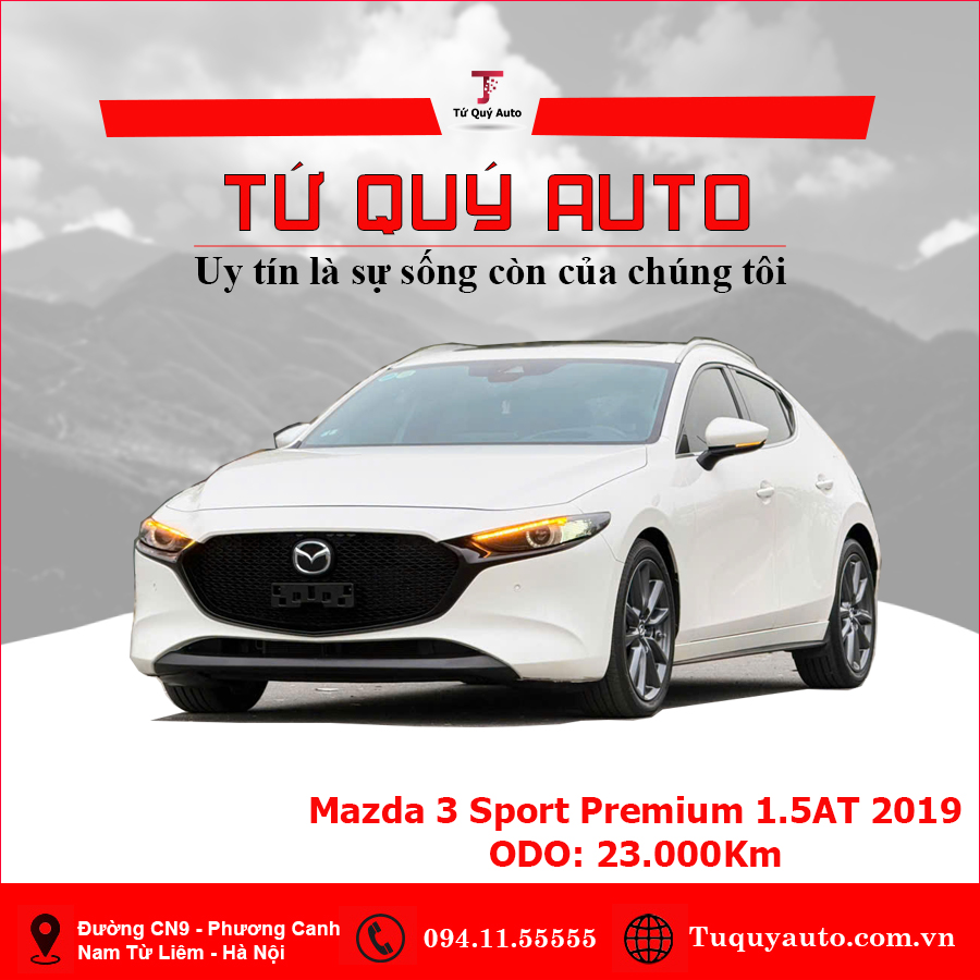 Xe Mazda 3 1.5L Sport Premium 2019 - Trắng