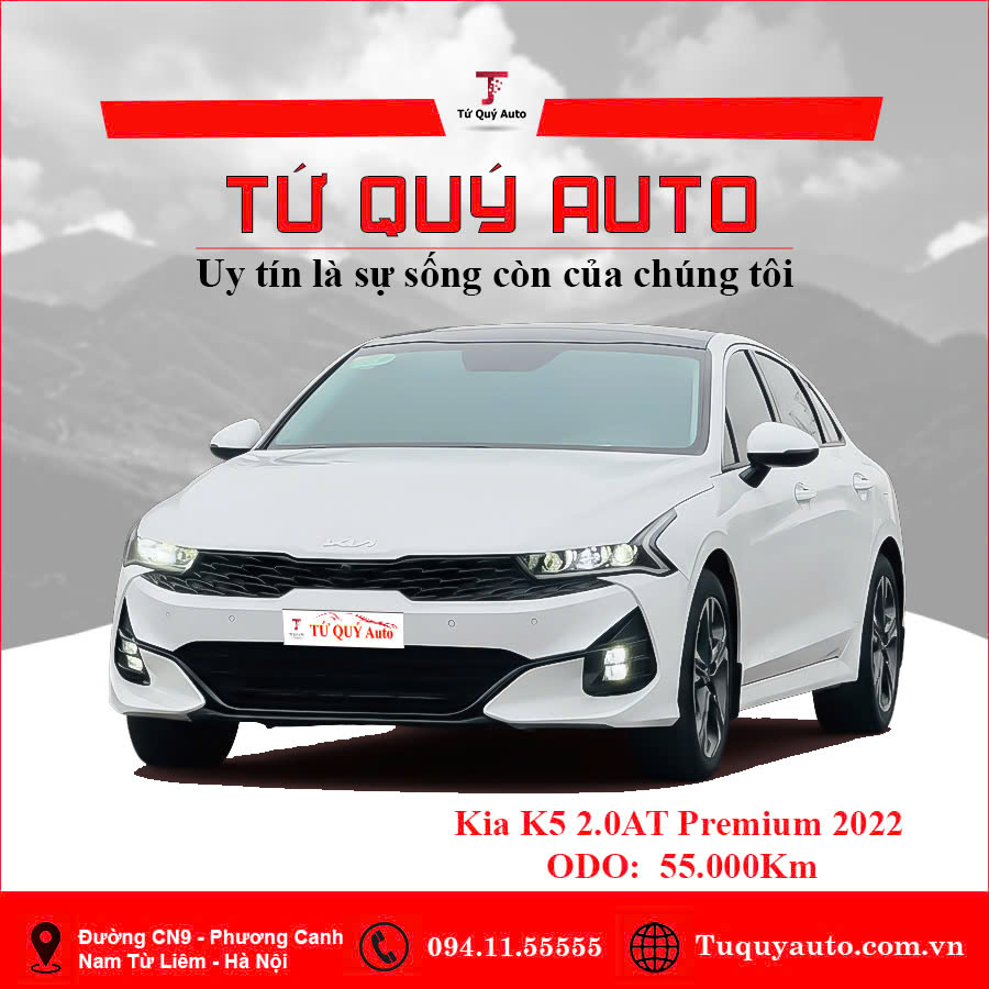 Xe Kia K5 Premium 2.0 AT 2022 - Trắng