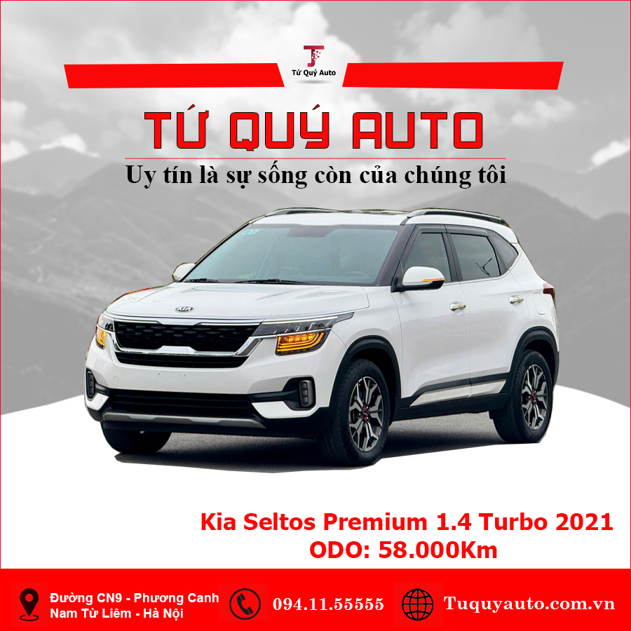 Xe Kia Seltos Premium 1.4 AT 2021 - Trắng