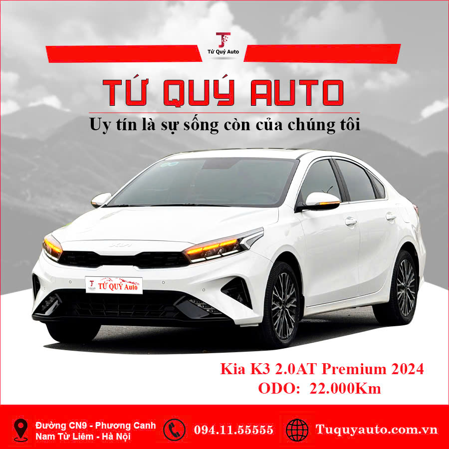 Xe Kia K3 Premium 2.0 AT 2024 - Trắng