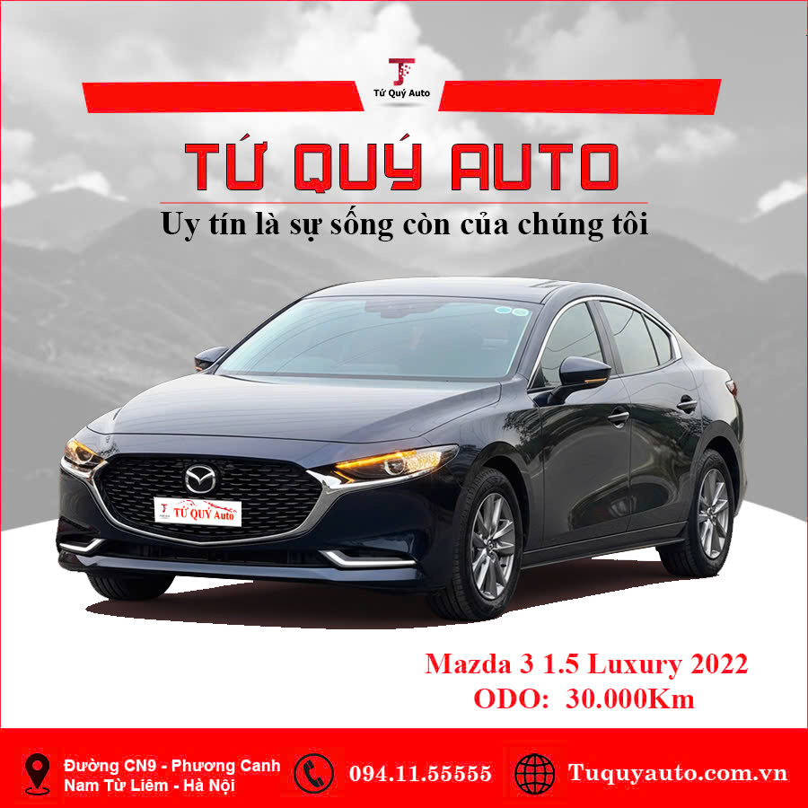 Xe Mazda 3 1.5L Luxury 2022 - Xanh Đen