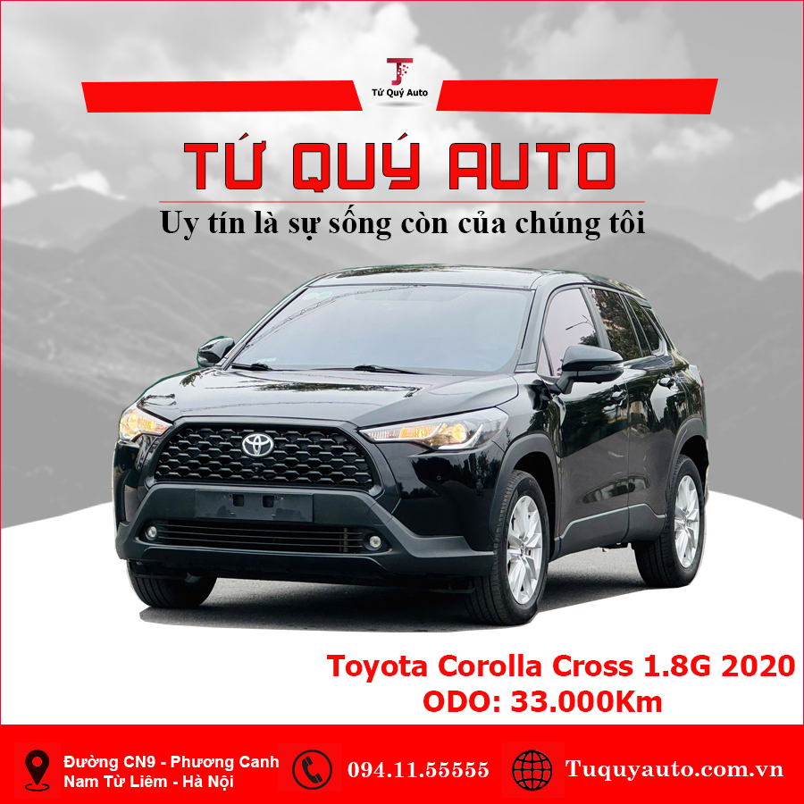 Xe Toyota Corolla Cross 1.8G 2020 - Đen