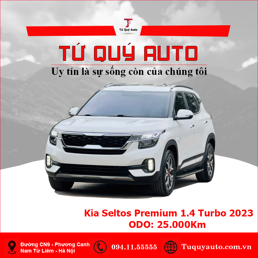 Xe Kia Seltos Premium 1.4 AT 2023 - Trắng