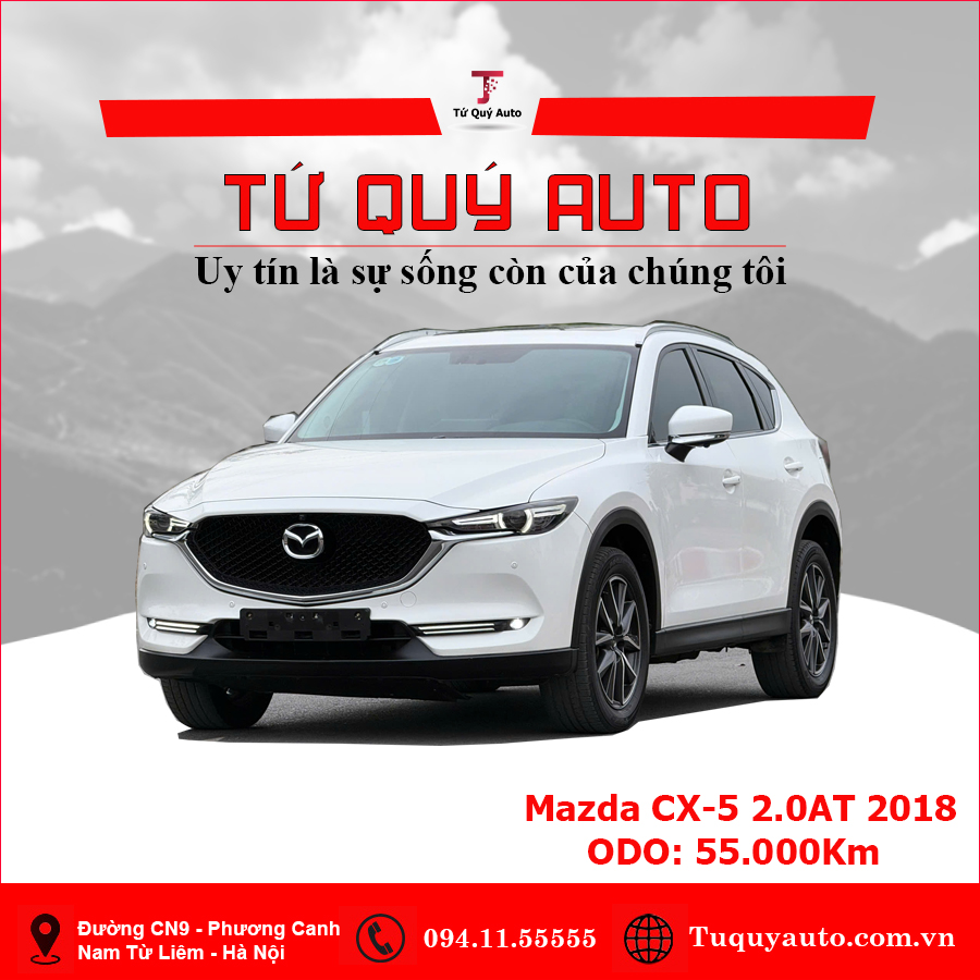 Xe Mazda CX5 2.0 AT 2018 - Trắng