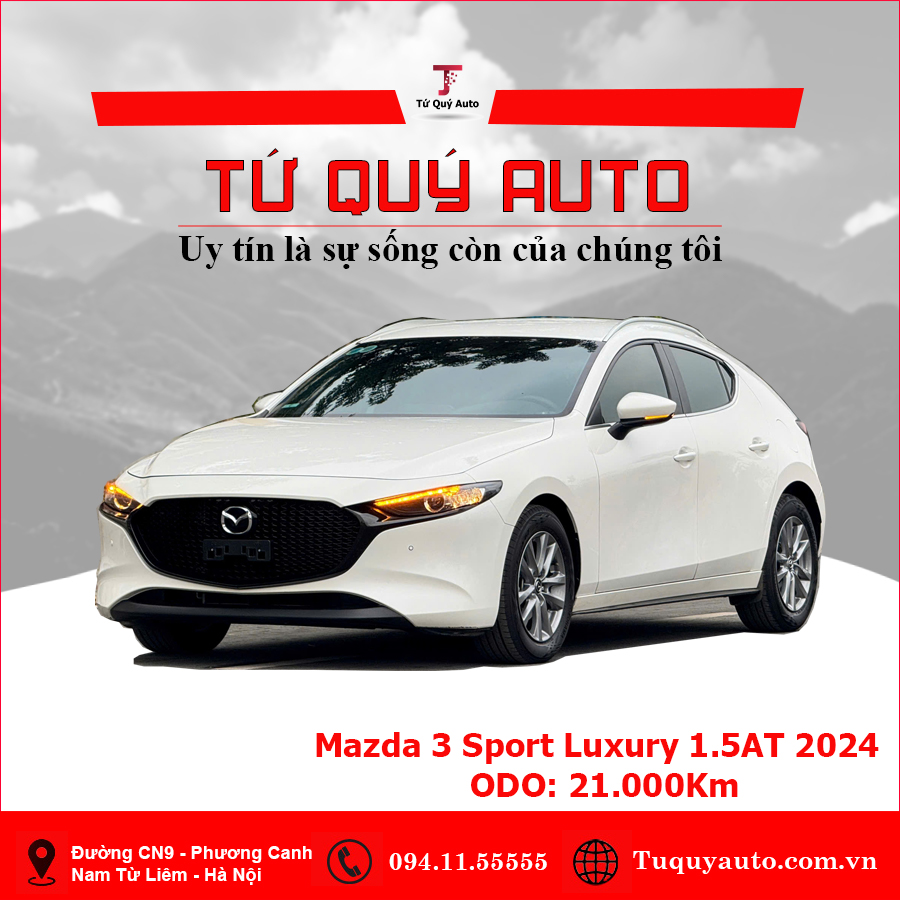 Xe Mazda 3 1.5L Sport Luxury 2024 - Trắng