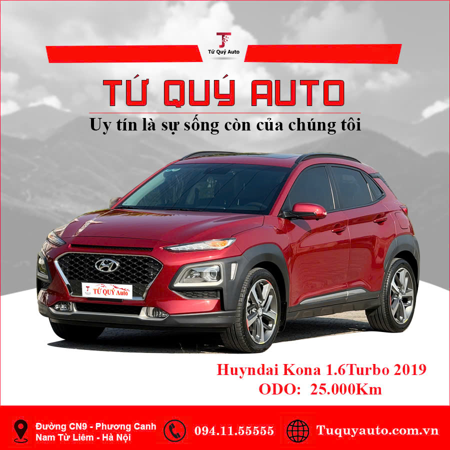 Xe Hyundai Kona 1.6 Turbo 2019 - Đỏ