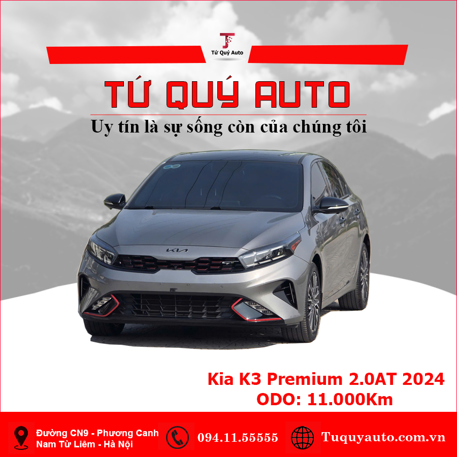 Xe Kia K3 Premium 2.0 AT 2024 - Xám