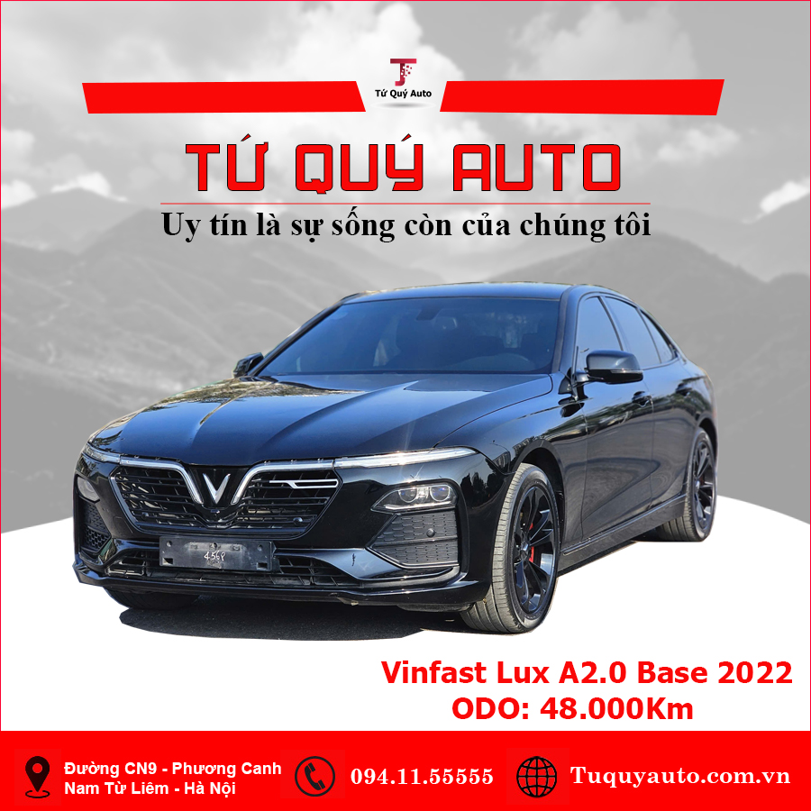 Xe VinFast Lux A 2.0 Tiêu chuẩn 2022 - Đen