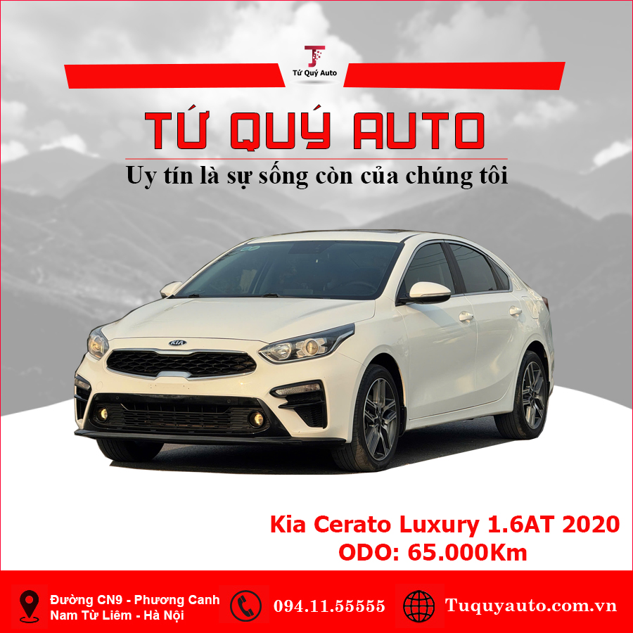Xe Kia Cerato 1.6 AT Luxury 2020 - Trắng