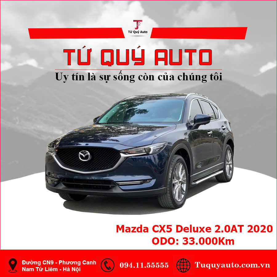 Xe Mazda CX5 2.0 Deluxe 2020 - Xanh Đen