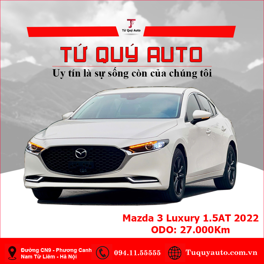 Xe Mazda 3 1.5L Luxury 2022 - Trắng