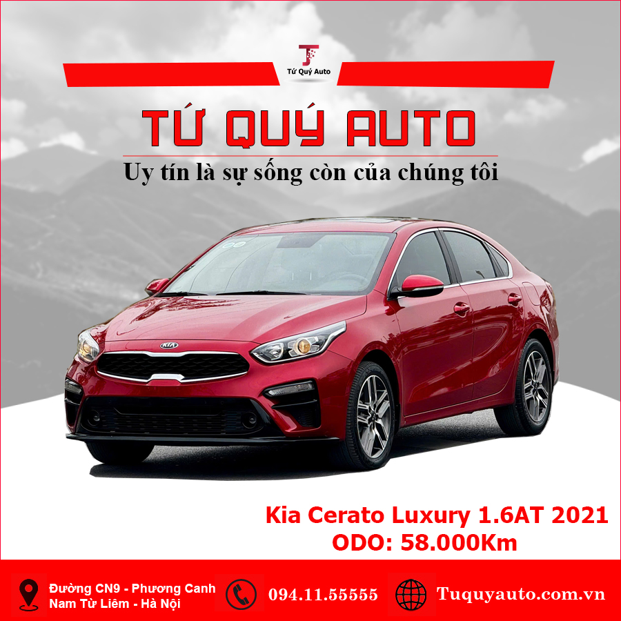 Xe Kia Cerato 1.6 AT Luxury 2021 - Đỏ