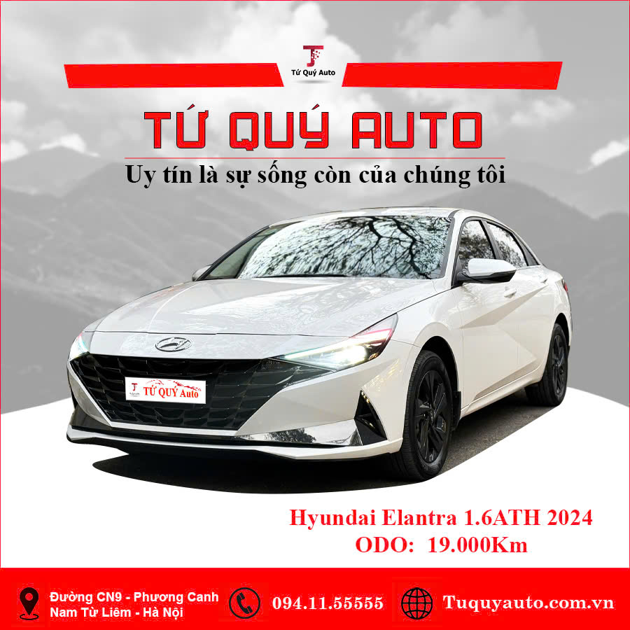 Xe Hyundai Elantra 1.6 AT Đặc biệt 2024 - Trắng
