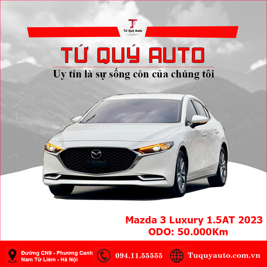 Xe Mazda 3 1.5L Luxury 2023 - Trắng