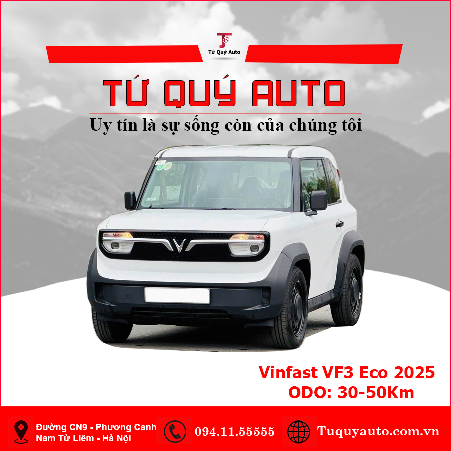 Xe VinFast VF3 2025 - Trắng