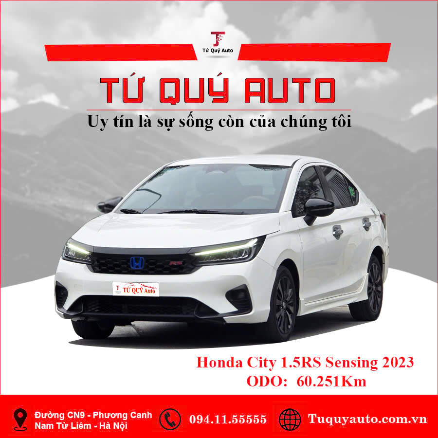 Xe Honda City RS Sensing 1.5 AT 2023 - Trắng