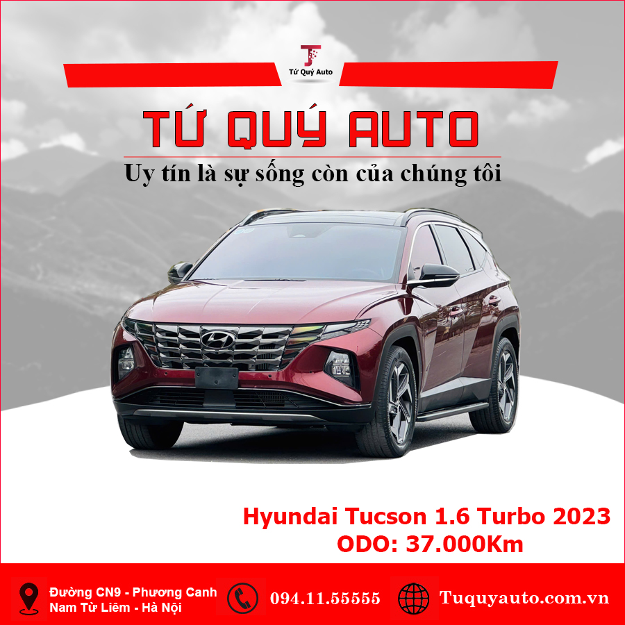 Xe Hyundai Tucson 1.6 AT Turbo HTRAC Đặc biệt 2023 - Đỏ Mận
