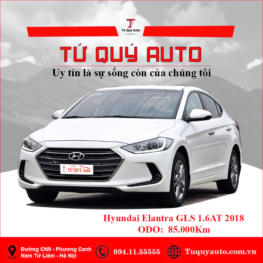 Xe Hyundai Elantra 1.6 AT 2018 - Trắng