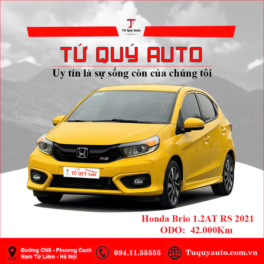 Xe Honda Brio RS 2021 - Vàng