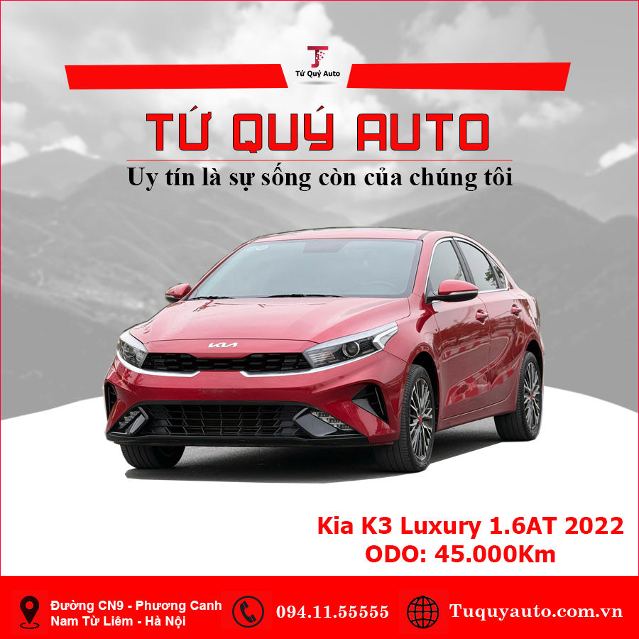Xe Kia K3 Luxury 1.6 AT 2022 - Đỏ