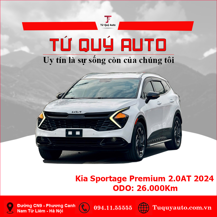 Xe Kia Sportage Premium 2.0G 2024 - Trắng