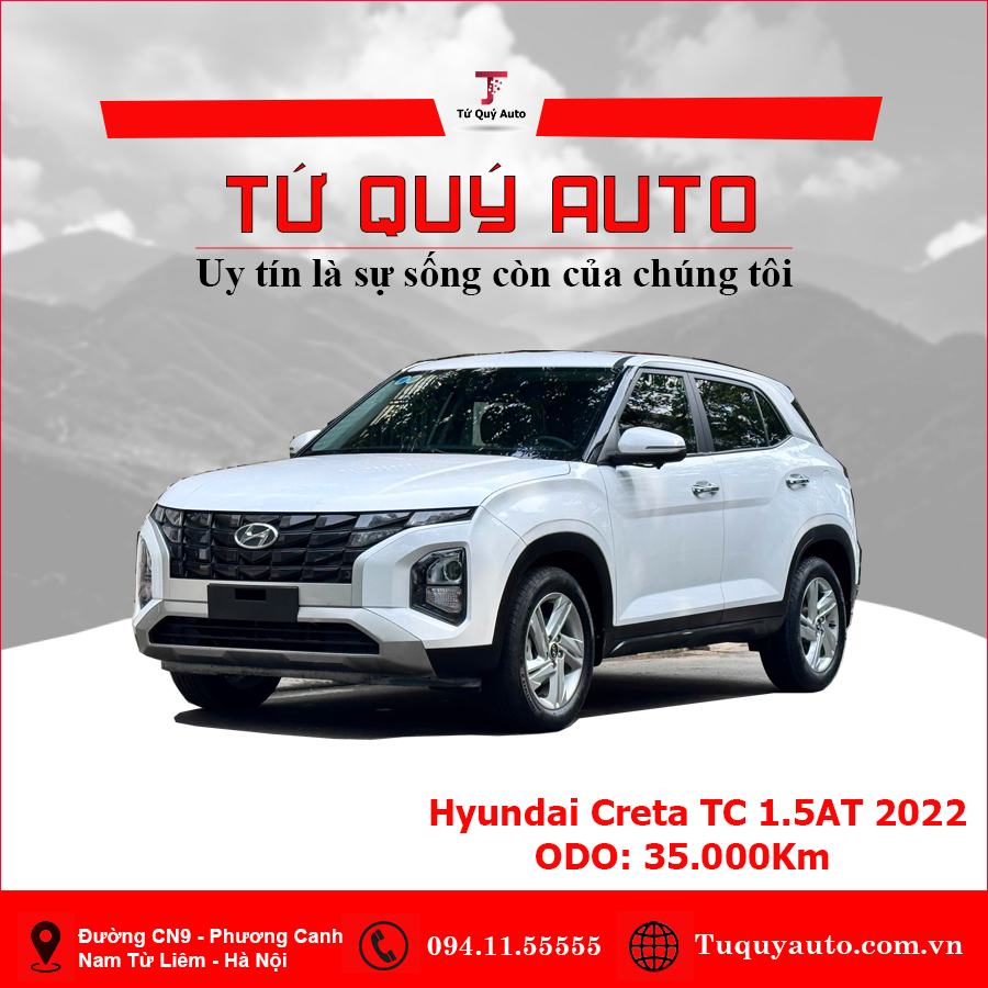 Xe Hyundai Creta Tiêu chuẩn 1.5 AT 2022 - Trắng