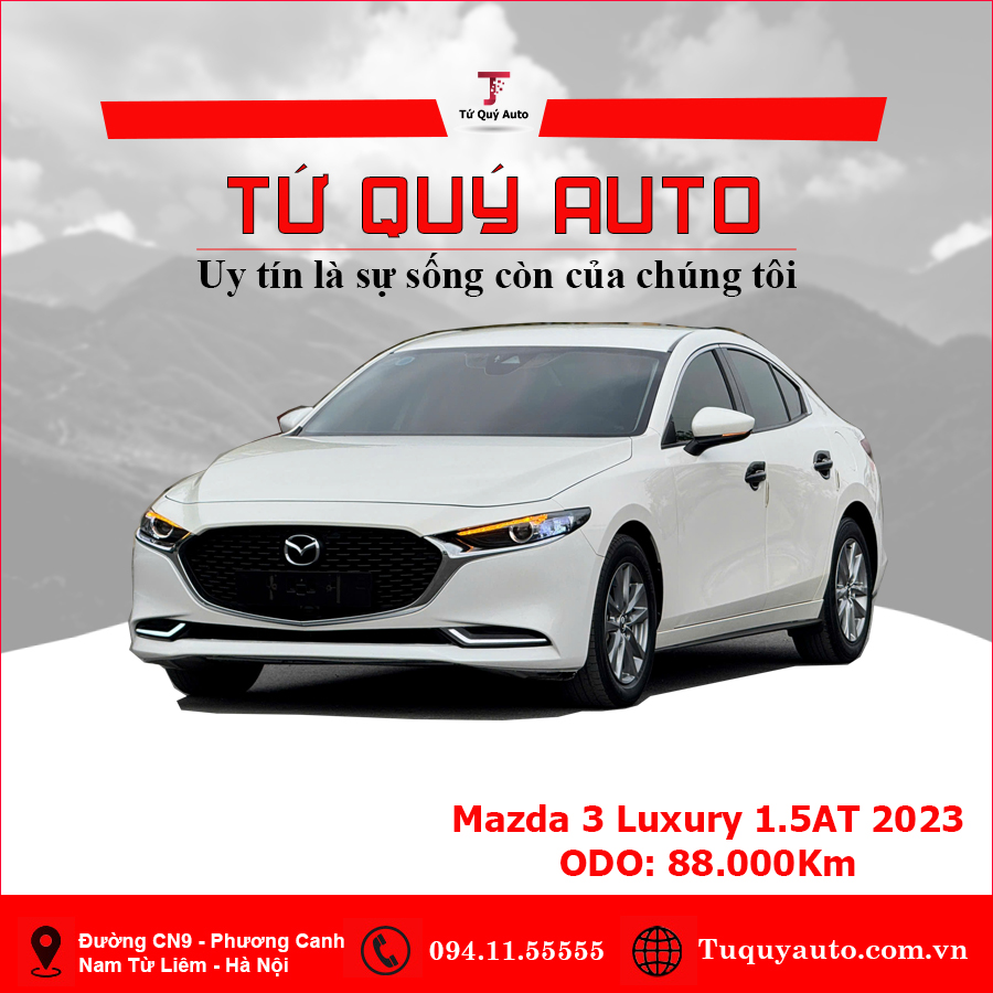 Xe Mazda 3 1.5L Luxury 2023 - Trắng