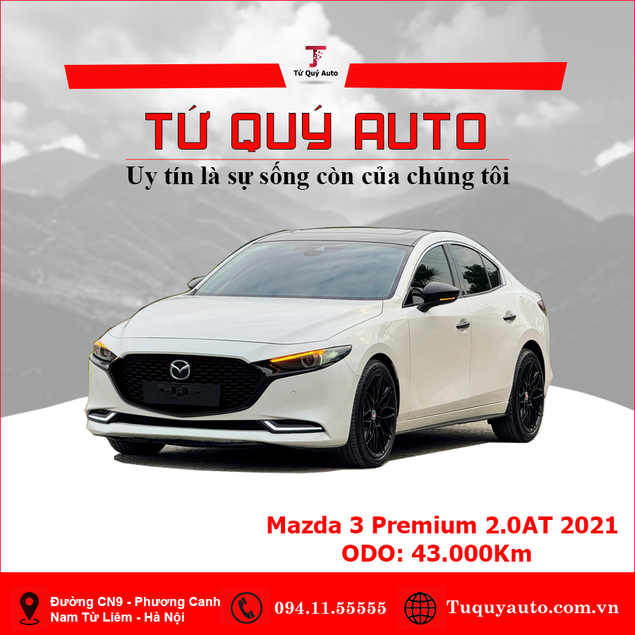 Xe Mazda 3 2.0L Signature Premium 2021 - Trắng