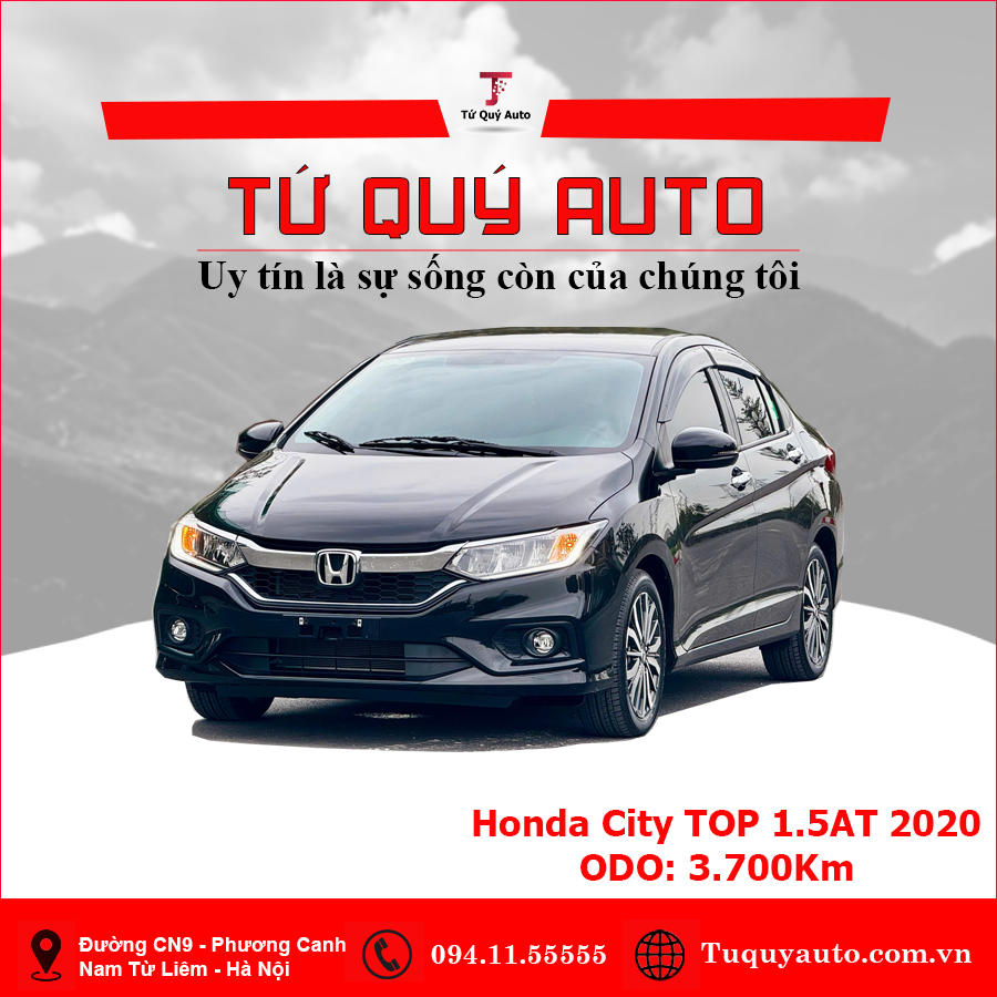 Xe Honda City 1.5TOP 2020 - Đen