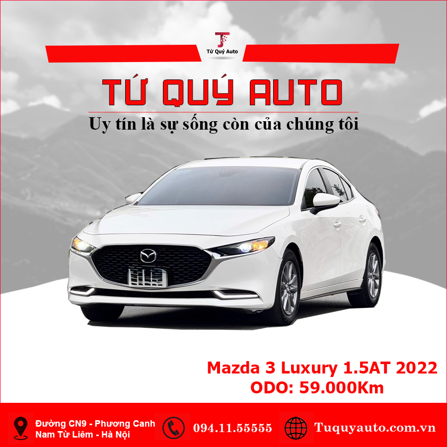 Xe Mazda 3 1.5L Luxury 2022 - Trắng