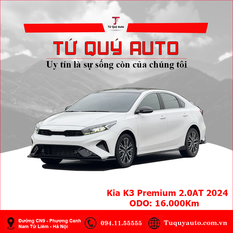 Xe Kia K3 Premium 2.0 AT 2024 - Trắng