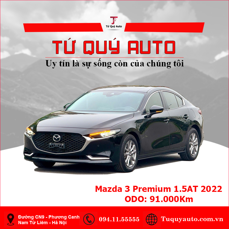 Xe Mazda 3 1.5L Premium 2022 - Đen