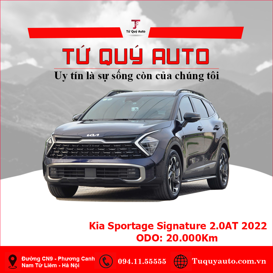 Xe Kia Sportage Signature 2.0G 2022 - Xanh Đen