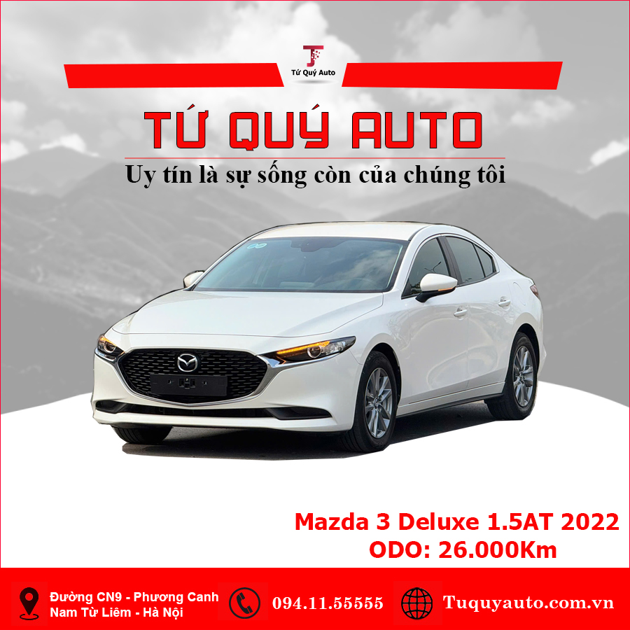 Xe Mazda 3 1.5L Deluxe 2022 - Trắng