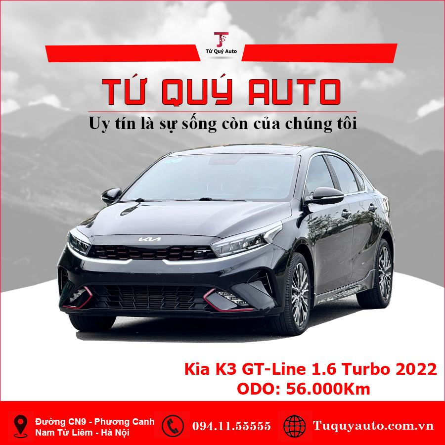 Xe Kia K3 GT 1.6 AT Turbo 2022 - Đen