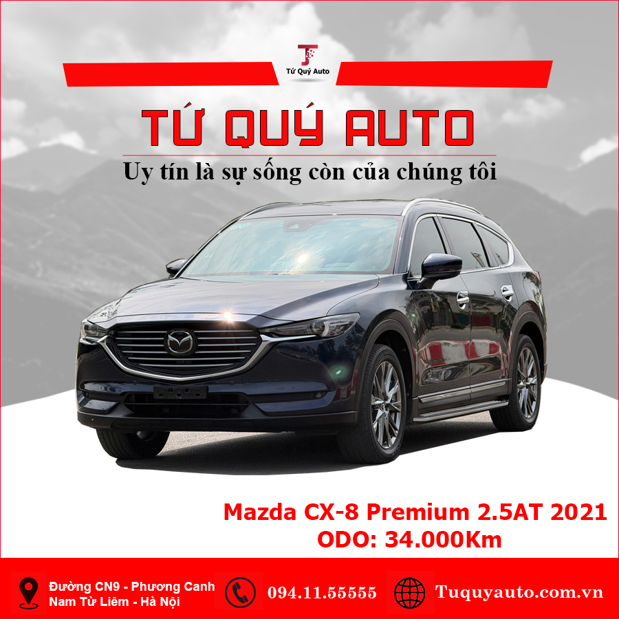 Xe Mazda CX8 Premium 2.5AT 2021 - Xanh Đen