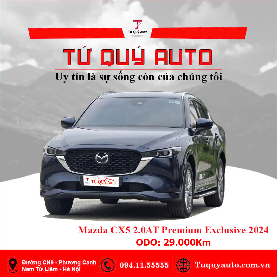 Xe Mazda CX5 Premium Exclusive 2.0 AT 2024 - Xanh Đen