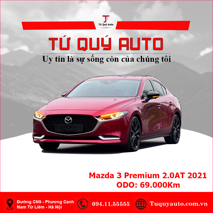 Xe Mazda 3 2.0L Signature Premium 2021 - Đỏ