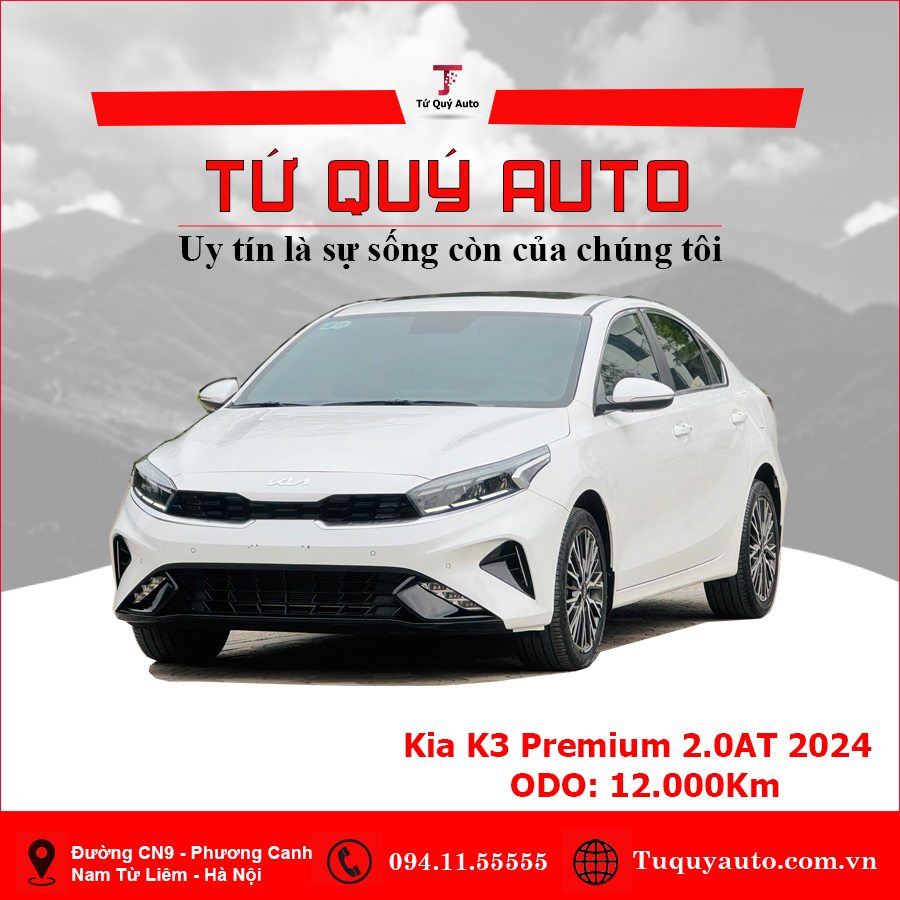 Xe Kia K3 Premium 2.0 AT 2024 - Trắng