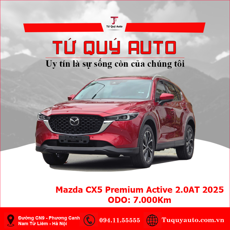 Xe Mazda CX5 Premium Active 2.0 AT 2025 - Đỏ Pha Lê