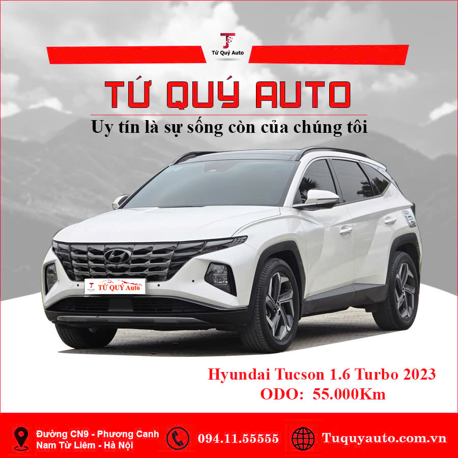 Xe Hyundai Tucson 1.6 AT Turbo HTRAC Đặc biệt 2023 - Trắng