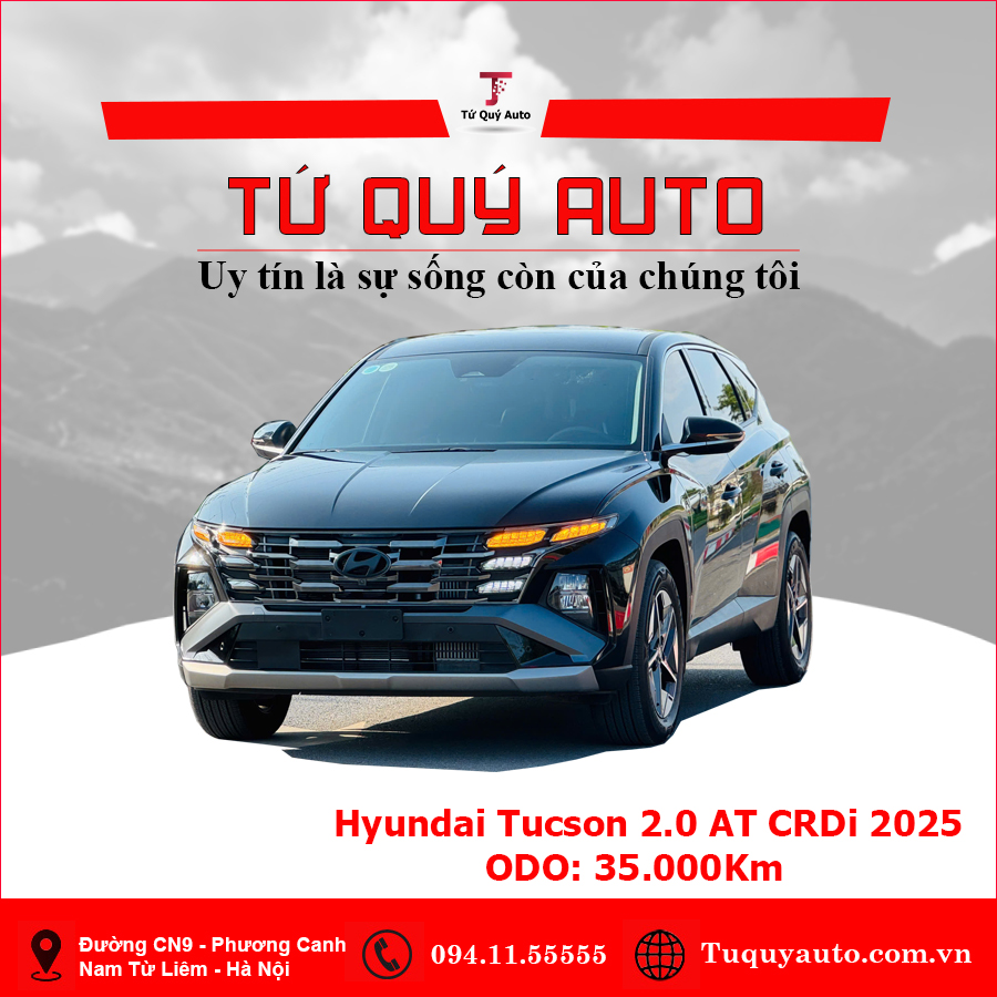 Xe Hyundai Tucson 2.0 AT CRDi Đặc biệt 2025 - Đen